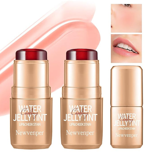 2PCS Jelly Blush Stick, Multi-Purpose Lip & Cheek