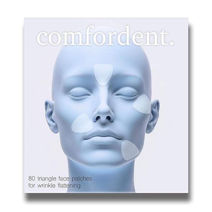 Smoothing Triangle Wrinkle Patches Set - 80 Facial Tapes for Targeted Fine Line & Crease Flattening - Forehead, Crow’s Feet, Frown Lines Overnight Repair