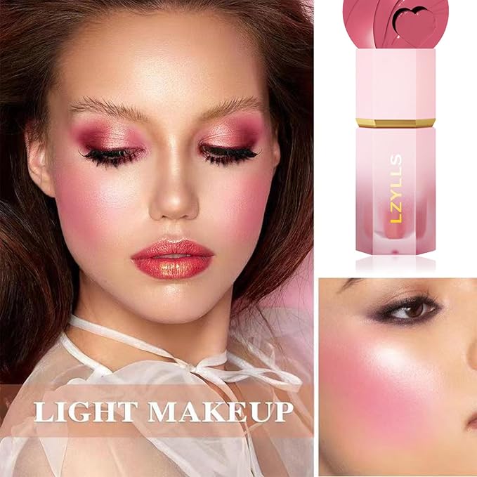 Cream Blush Stick with Brush,Waterproof Multi Cream Blush Skin C4