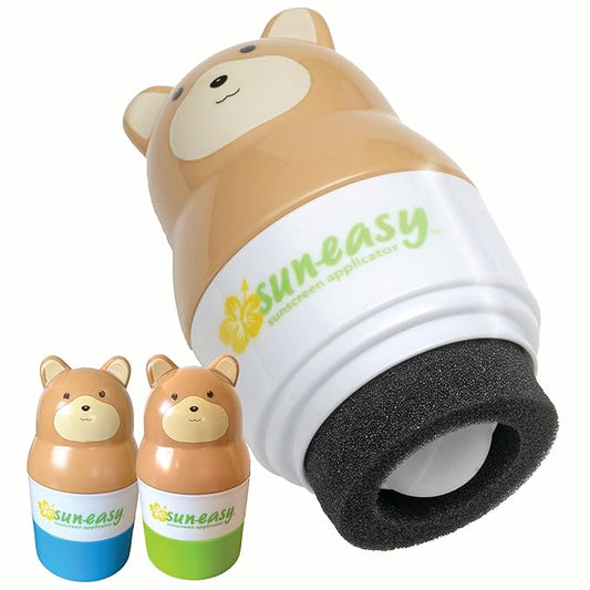 Sun-Easy Sunscreen Applicator, Refillable Roll-On with Sponge for Kids and Babies, Fun, Fast and Mess-Free application, Holds 100 ml, 2-pack