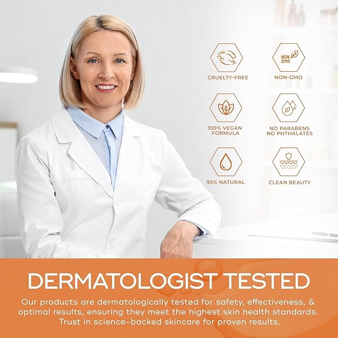 Serum & Face Mask Set, Vitamin C & Collagen & Hyaluronic Acid Value Set - Anti-Aging, Hydrating - Clean Beauty Ingredients, Cruelty-Free Korean Skin Care - Set of 3