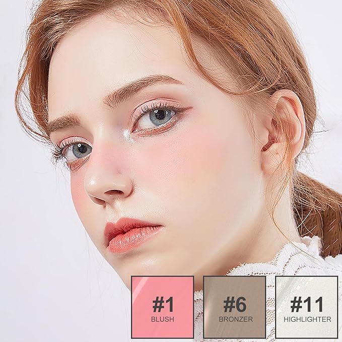 3Pcs Liquid Contour Makeup Trio with Bronzer Shade,