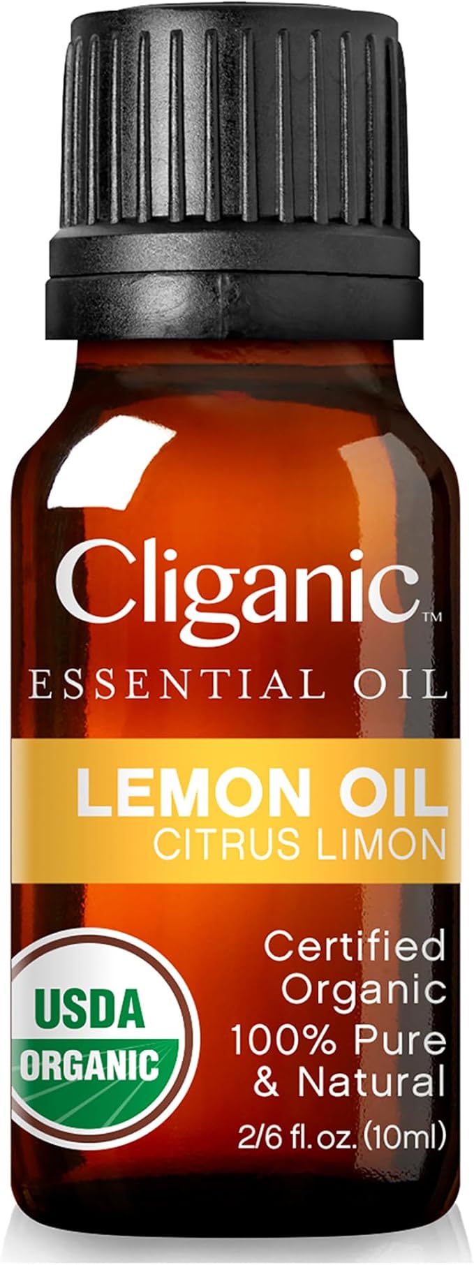Cliganic USDA Organic Lemon Essential Oil, 100% Pure & Natural | Undiluted, for Aromatherapy, Household Cleaning | Non-GMO Verified (Packaging May Vary)