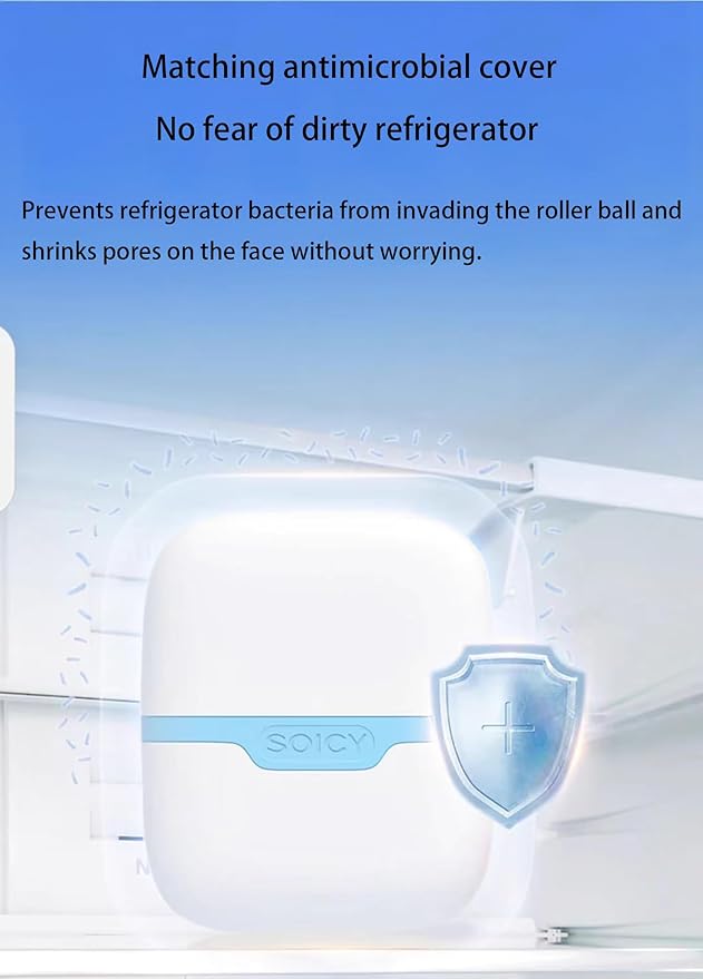 Ice Roller for Face ，Ice Face Roller Cold Therapy Tools, Cold Facial Ice Roller Massager for Eye Puffiness, Migraine, TMJ Pain Relief & Minor Injury, Skin Care Products (Blue)