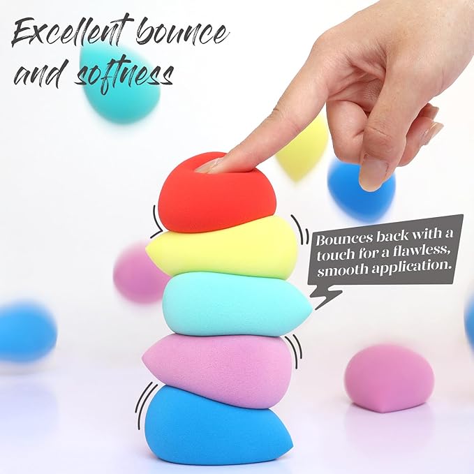 BEAKEY Makeup Sponge 5 Pcs Set,