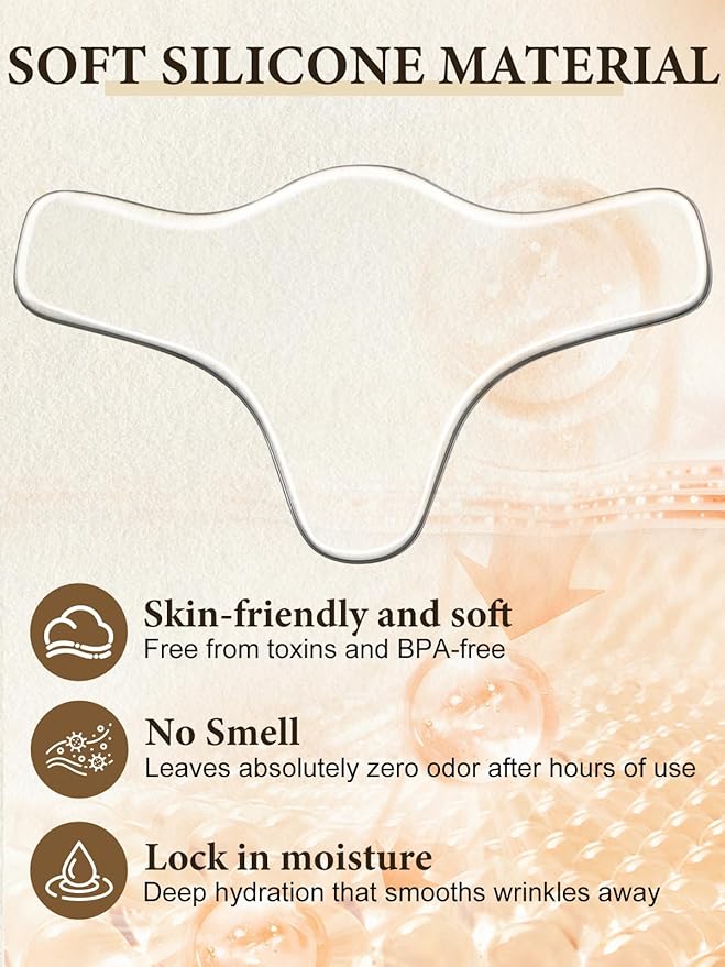 Reusable Neck Wrinkle Silicone Patches - Skin Firming Lifting Moisturizing for Women, Smile Line Facial Chest Forehead Anti-Wrinkle Patches Anti-Aging Facial Masks for Skin Lines Removal (16Pcs)