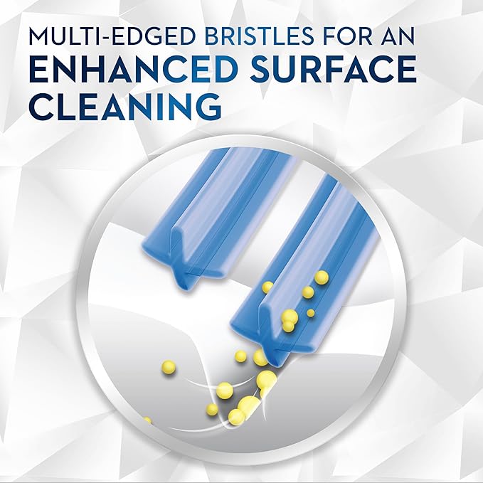 Oral-B Brilliance Premium Whitening Toothbrush with Plaque Eraser, Medium, Sky Blue and Gray, 2 Count