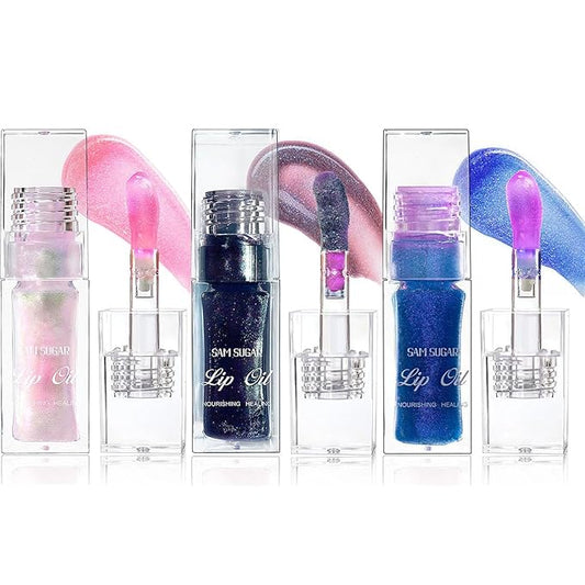 3 Colors Bossup Color Changing Lip Oil，Magic Color Lip