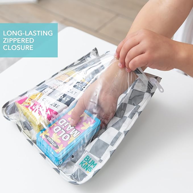 Bumkins, A4 Charcoal Check, 3 Piece Assortment