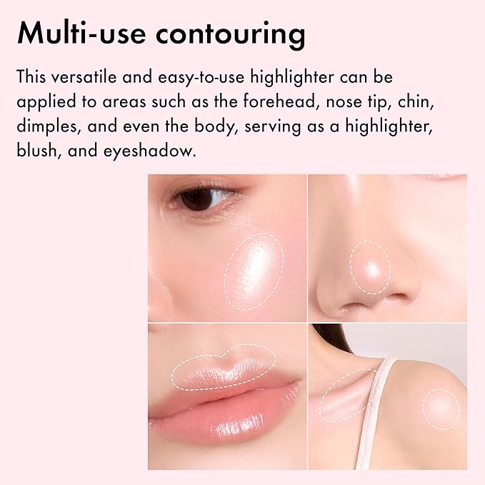 Amuse SEOUL Face Diamond Pink Diamond Highlighter | High Glossy Face Illuminator Highlighting Powder, Highlighter Makeup, Shimmer Glow, Rose & Gold Glow Highlighter, Cruelty-Free & Vegan (4.7g)