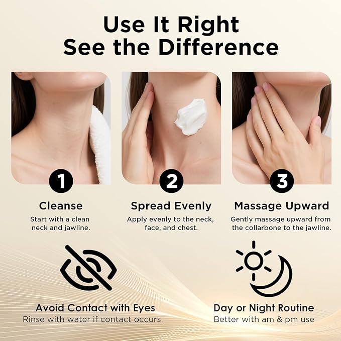 Firming Neck Cream for tightening and firming,Retinol,Collagen & Hyaluronic Acid Cream-Anti-Aging Face Moisturizer for Face,Wrinkle Smoother for Women & Men, 1.76 Fl Oz