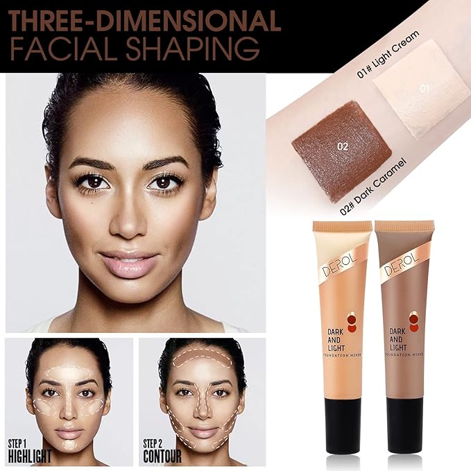 Dark Caramel Foundation Mixing Pigment for Adjusting Shade and Color Corrector, Blends Easily, Dark Caramel Color Corrector for Adjusted to Darken Various Foundation Colors (Dark Caramel)