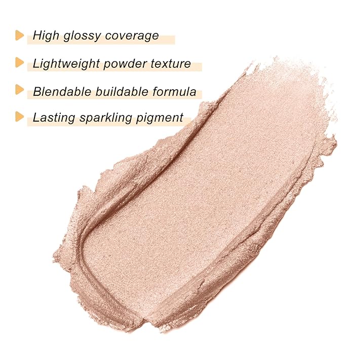 Boobeen Highlighter Makeup Palette, Long Lasting Glow Shimmer Illuminator Contour Powder for Face Radiant Glow