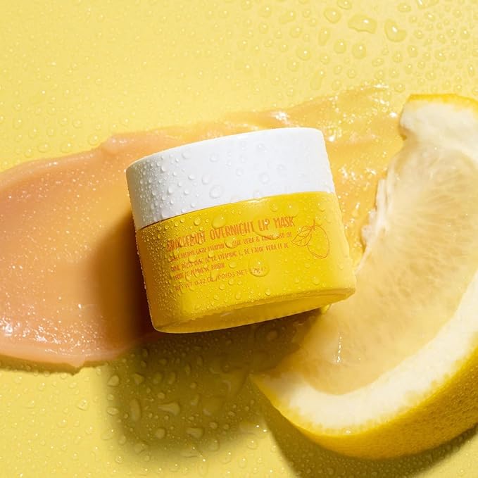 W7 Sweet Dreams Overnight Lip Mask Trio - Strawberry, Apple & Grapefruit Flavor 3 Pack - Vitamin E, Aloe Vera and Grape Seed Oil - For Hydrated, Full Looking & Irresistible Lips