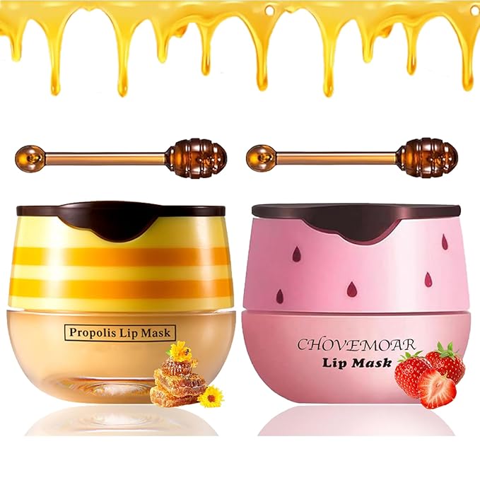 2 PCS Bee Lip Balm Honey Gifts