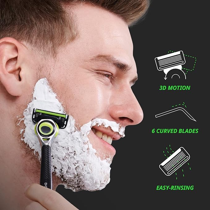 Dorco Pace 6 Pro 3D Motion Razor System - 1 Handle + 9 Cartridge Set