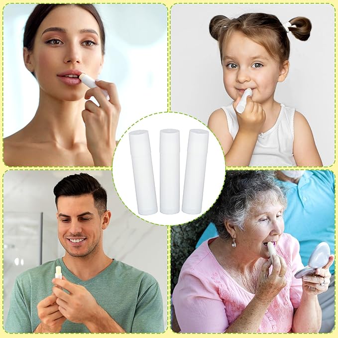 Demissle 150 Pcs Unlabeled Lip Balm Guests