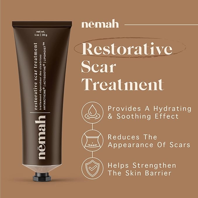 Nemah - C section scar treatment Cream, Natural Scar Cream for Healing Postpartum Scar, Blemishes & acne scar treatment, egan Scar Removal Cream with Marine Actives, Mushroom Extract, and More, 30 g