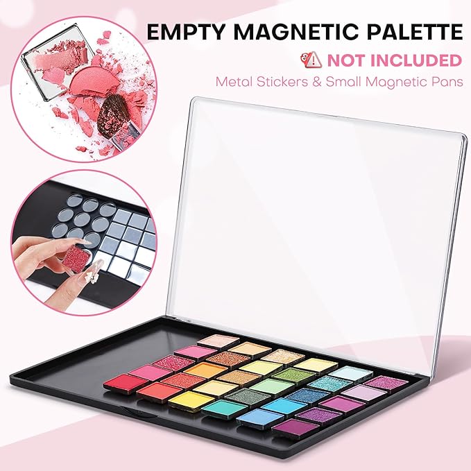 2PCS 9.25"x6.6" Large Empty Magnetic Makeup Palettes, Not