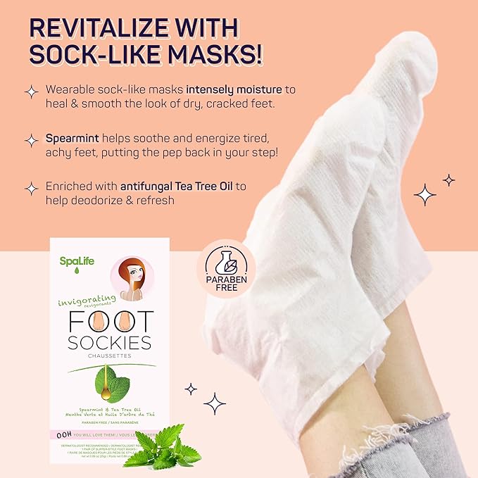 SpaLife Pink 10 Piece Spa Gift Set - Korean Skin Care Set with Travel Size Face, Hand, Foot & Nail Products - Skincare Bundle for Women