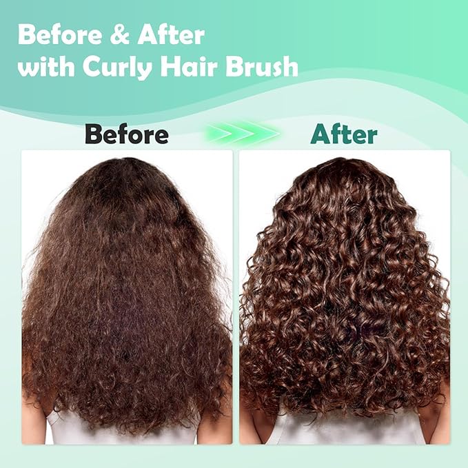 Curl Defining Brush, Curly Hair Brush Defining with Side Gear for Combing, Shaping, and Styling Curly Hair, Lightweight Candy Brush Suitable for All Wet or Dry Hair Types for Women and Men
