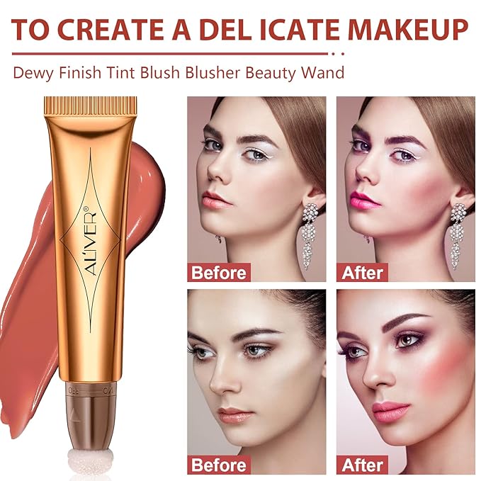 Blush Beauty Wand, Matte Face Blush with Cushion