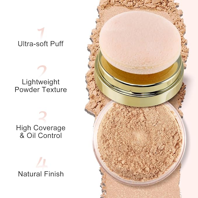 Boobeen Setting Powder, Lightweight Oil Control Loose Setting