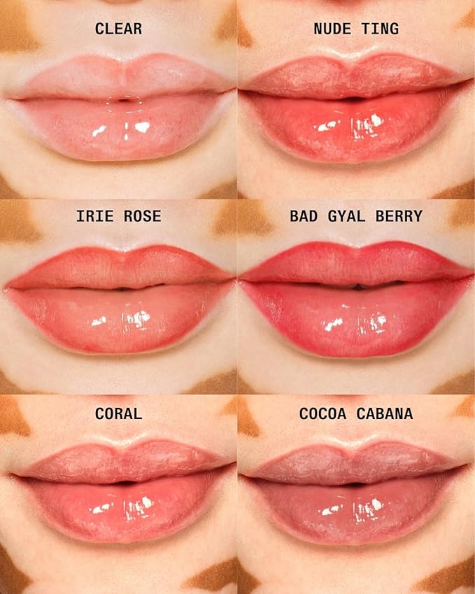 Cay Skin Isle Lip Balm SPF 30 – High Shine, Hydrating + Sheer Lip Gloss in Vanilla Brown Sugar Flavor – Formulated with Natural Ingredients for All Skin Tones – 3-Pack, Bad Gyal Berry