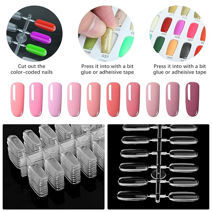 360pcs flat square nail tips