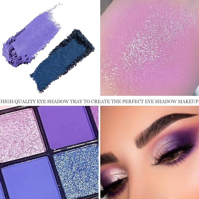 16 Colors Blue Pink Champange Matte Shimmer Eyeshadow