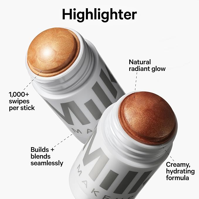 Milk Makeup Highlighter, Strobe (Gold) - 0.21 oz - Dewy Cream Highlighter Stick - Blendable & Buildable - 1,000 Swipes in Every Stick - All Skin Types - Vegan, Talc Free & Cruelty Free