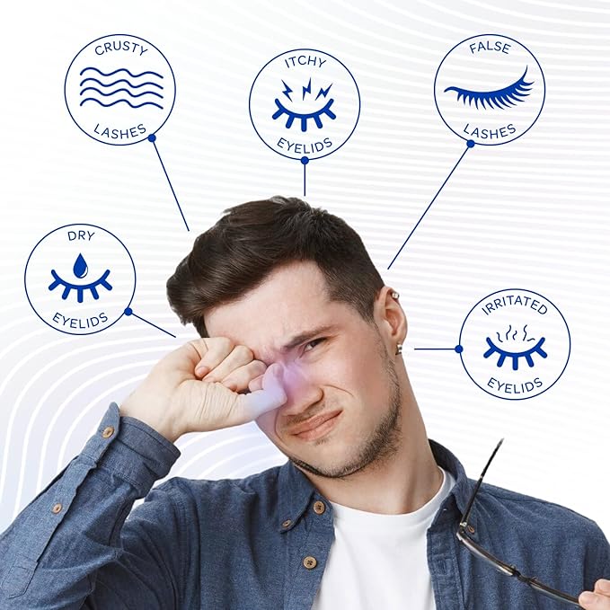 Eyelash and Eyelid Cleanser – High Purity Hypochlorous Eye Wash Solution, Lid and Lash Cleanser that Quickly Calms and Soothes Irritated, Clogged Skin (2oz)