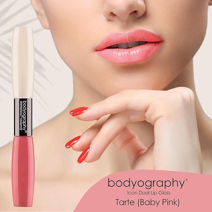 Bodyography Icon Dual Lip Gloss, Tarte, 0.3 Ounce