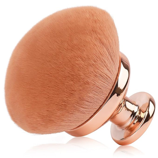 Blend & Blur Extra Large Body Makeup Brush for Self Tanner,GloréBrochas Leg Makeup & Bronzer Self Tan Applicator, 90MM Wide Round Head Kabuki Brush For Application (Rose-Gold)