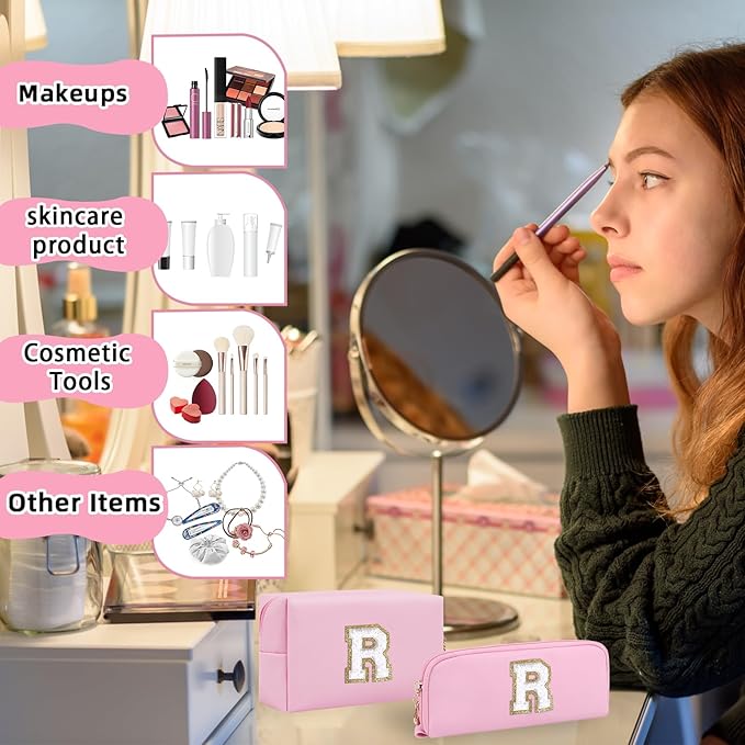 2pack personalized initial letter makeup