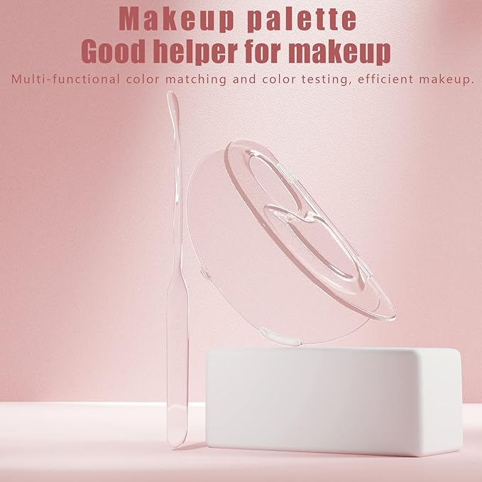 Color Palette can be 180 Degrees fold to Receive Liquid Base Makeup Color Palette Transparent Acrylic Powder Chassis Palette Nail Eyeshadow Eyelash Professional Makeup Color Palette