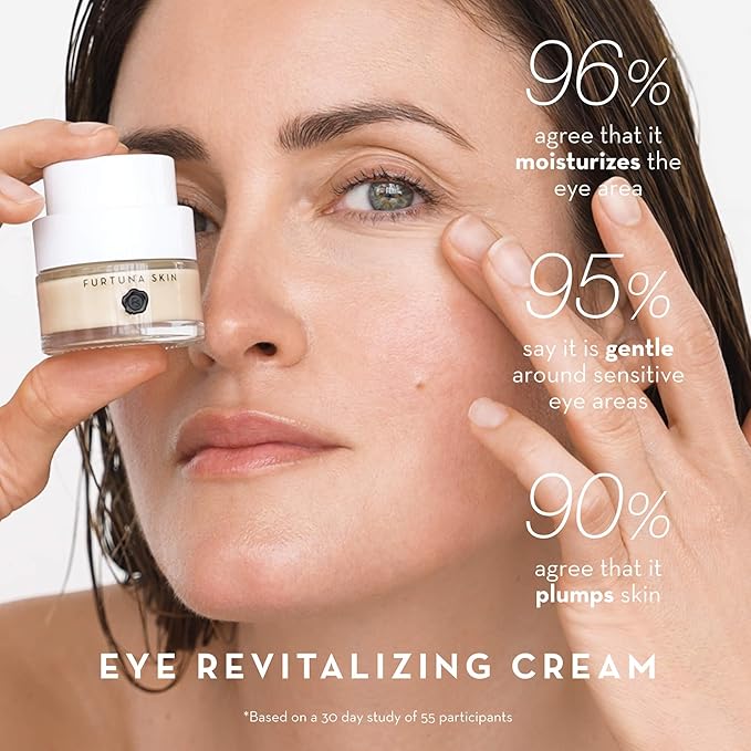 Furtuna Skin Eye Revitalizing Cream - Multi-Corrective, Helps Reduce Dark Circles and Puffiness, Wild Foraged Botanicals, Vegan, Ophthalmologist Tested