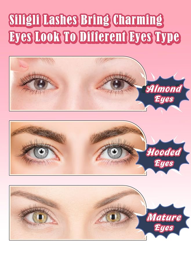 Lashes Natural Look False Eyelashes Wispy 13mm Eye Lashes Pack with Thin Cotton Band C Curl Fake Eyelashes 3D Volume For Daily Siligli Lash 7 Pair