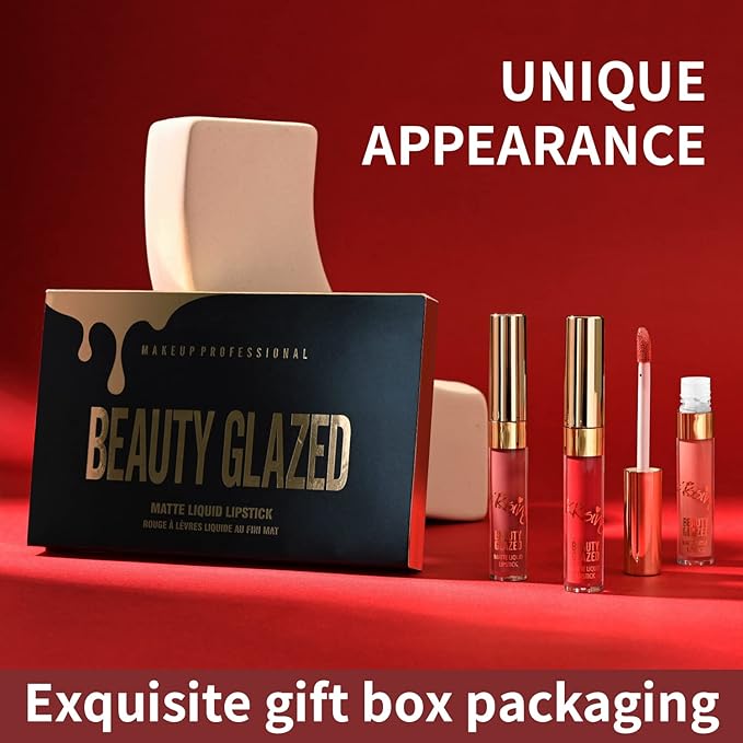 BestLand 6Pcs Matte Liquid Lipstick Set - Non-Stick, Waterproof, Long-Lasting Shades - Durable Lipgloss Beauty Cosmetics Makeup Set - Perfect Gifts for Women and Girls