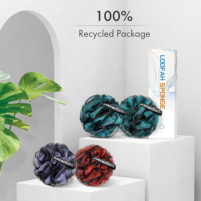 Amazerbath charcoal loofah sponge, shower