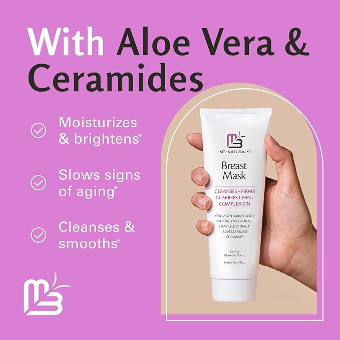 Moisturizing Breast Enhancement Cream for Women - Breast Firming and Lifting Cream with Collagen and Ceramides - Clarifying Neck and Breast Enhancer Cream for Wrinkles and Dry Skin