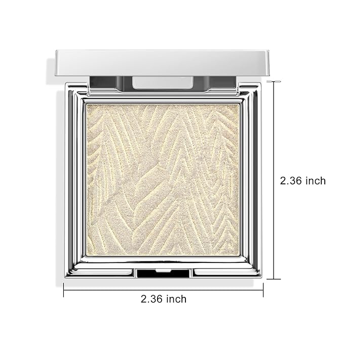 Boobeen Highlighter Makeup Highlighter Powder Palette, Shimmer Illuminator Highlight Contouring Palette Come with Mirror, Long Lasting Glow Defining the Face and Body