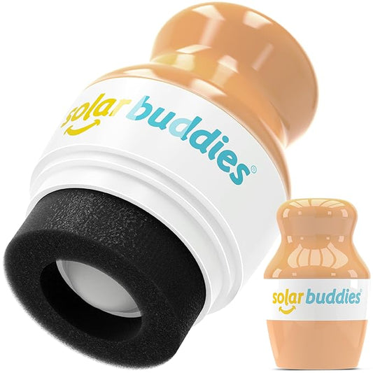 Solar Buddies Sunscreen Applicator - Single Nude - Refillable Roll on Sponge Sunscreen, Suncream & Lotion Applicator For Kids, Adults & Families - Holds 3.4fl oz, Perfect Size for Travel