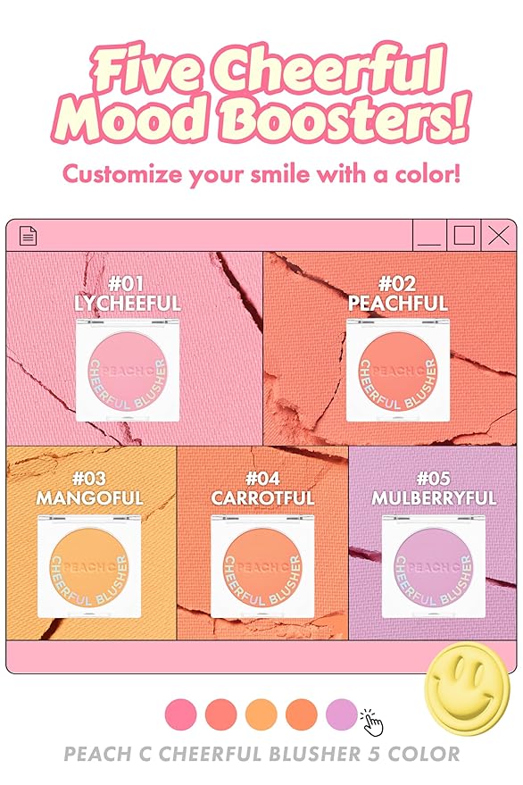 Cheerful Blusher | Yellow Orange Blush for Cheeks (03 Mangoful) 14 Oz