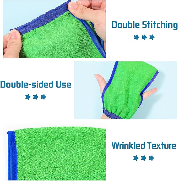 6 pcs exfoliating washcloth, korean