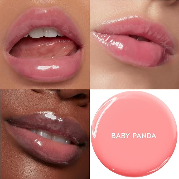 ColourPop So Juicy Plumping Glossy Lip Oil - Hydrating & Plumping Lip Oil with a Sheer Wash of Non-Sticky Color - Infused with Peptides, Ceramides & Ginger - Baby Panda (0.29)
