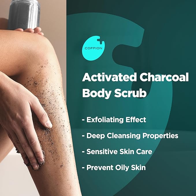 Charcoal Face & Body Scrub, Exfoliating