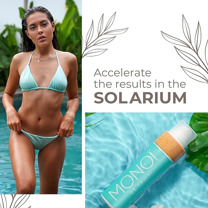 COCOSOLIS MONOI Tanning Accelerator - Organic Tanning Oil with Vitamin E & Monoi de Tahiti Oil for a Fast Intensive Tan - Tanning Enhancer for a Chocolate Tan - Nourishing Body Lotion (3.72)