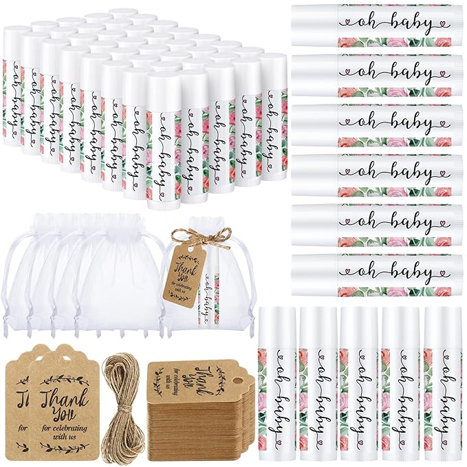 Demissle 50 Pcs Baby Shower Lip Flower)