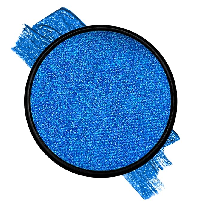 Mehron Paradise FX Metallics – Metallic Dark Blue 1.4 oz | Professional Water Activated Shimmering Metallic Paint for Raves, Costumes, Special Effects, Halloween, Stage, Screen, Theater & Cosplay FX